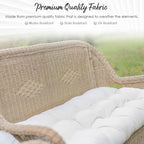 RSH DECOR: Tufted U-Shapes & Lumbars 2 of Each | 22" x 22” & 20" x 12" | Water-Resistant Spun Fabric | Outdoor Wicker Cushions & Support Pillows for Patio Furniture | Red