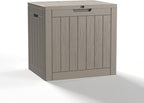 30 Gallon Outdoor Storage Box - Deck Box Container for Patio, Pool, and Garden-Waterproof and UV Resistant Resin,Lockable (Grey)