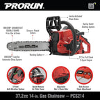 PRORUN 37.2cc 14-in. Gas-Powered 2-Cycle Chainsaw