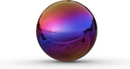 Lulu Decor, Rainbow Stainless Steel Gazing Mirror Ball Size 14 with Stand
