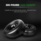 AR-PRO (2-Pack) 11x4.00-5 Flat Free Tire and Wheel, Universal 11x4-5 Solid Smooth Tractor Turf Tire with Rim, 3.4" Centered Hub and 3/4" & 5/8" Bushing, For Zero Turn Mowers and Riding Lawn Mower