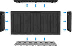 75 Gallon Deck Box, Resin Outdoor Indoor Waterproof Storage Box, Lockable Storage Box With Handle for Patio Furniture - Garden Tools - Swimming Pool Tools UV-Resistant, Black