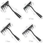 Gardening Hand Weeder Puller Tool, Manual Weeder with Detachable Blade Weeder Puller Tool,High-Carbon Steel Weed Removal Tool for Farm Lawn Garden, 5/6/7/8 Teeth Sizes (6 Teeth)