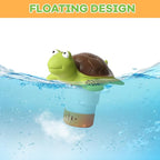 Mini Floating Chlorine Dispenser Holder Fits 1 Inch Chemical Tablets ONLY,Pool Chlorine Floater for Spa, Hot Tub and Small Pools (Turtle)