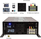 WZRELB 5000W 24V 120V High Frequency LED Display Off Grid DC to AC Converter Power Supply True Pure Sine Wave Solar Power Inverter(Black)