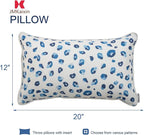 Pack of 2 Patio Lumbar Pillows, 12"x20" Fade Resistant Outdoor Waterproof Lumbar Pillow with Inners, Decorative Garden Lumbar Cushions for Home Patio Terrace Sofa Use