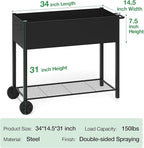MIXC Metal Raised Garden Bed Outdoors with Legs, Elevated Planter Boxes Raised for Gardening, Large Planter Box for Vegetable Flower Herb
