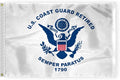 AGAS US Coast Guard Retired Military Flag 2x3 Ft - Printed 200 Denier Nylon - Double Stitched Edges Canvas Header Brass Grommets - Indoor/Outdoor USCG Retired Garden Flag