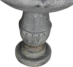 Garden Rustic Outdoor Floor 2-Tier Water Fountains 48.4" H Classical Flowerpot Shape Top Concrete Fountain and Waterfalls for Outdoor, Garden, Backyard, Porch, Deck, Patio