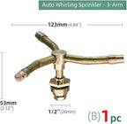 3/4 Arm Automatic Rotary Sprayer with Water Sealant Tape, 360 Degree Rotation Irrigation System Sprinkler Head, Sprinklers for Plants, Large Area Coverage Water Sprinkler for Garden Yard Lawns (3-ARM)
