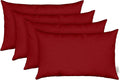 RSH Décor Sunbrella Jumbo Lumbar Pillow Covers – Set of 4 | 26" x 16" | Outdoor Use – Patio, Lounge, Adirondack, Deck | Water & Fade-Resistant | Play Scarlet | Includes Down-Alternative Inserts