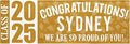 Let's Make Memories Personalized Graduation Banner Class of 2025 - Graduation Party Decorations - Congratulations Banner - Indoor/Outdoor Vinyl - Best in Class - Gold - 8 ft.