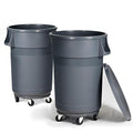 32 Gallon Outdoor Trash Can, Outdoor Trash Can with Lid and Wheels, Commercial Trash Cans Suitable for Restaurants, Kitchens and Courtyards