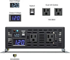 WZRELB RBP150012VCRT 1500W 12V 120V Pure Sine Wave Solar Power Inverter with Remote Control Switch