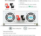 3500W Pure Sine Wave Power Inverter DC 48V to 110V 120V AC Car Inverter with Dual Outlets +Hardwire Terminal +Digital LED Display Solar Converter