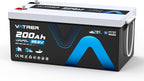 25.6V/24V 200AH Lithium LiFePO4 Battery, Max. Load Power 5120W, Built-in 200A BMS, Deep Cycle Rechargeable Battery for Trolling Motor, Boat, RV, Off-Grid, Solar Energy, Home Energy Storage, etc.