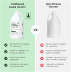 Sauna Cleaner - Natural Wood Cleaner & Deodorizer - Makes 10x More Solution - 1 Gallon (128 Fl Oz)
