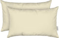 RSH DECOR: Sunbrella Lumbar Throw Pillows Set of 2 | 20" x 12" | Water and Fade-Resistant Performance Fabric | Outdoor Pillow Covers with Down-Alternative Inserts | Canvas Canvas