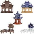 DOITOOL 5Pcs Miniature Pagoda Statue Chinese Zen Asian Decor Miniature Pagoda Bonsai Micro Landscape Decoration Figurines (Assorted Color)