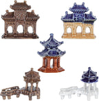 DOITOOL 5Pcs Miniature Pagoda Statue Chinese Zen Asian Decor Miniature Pagoda Bonsai Micro Landscape Decoration Figurines (Assorted Color)