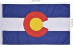 Colorado State Flag 4x6 Ft Deluxe Full Embroidered Premium Polyester Durable CO Outside Flag with Sewn Stripes and Brass Grommets for Indoor/Outdoor