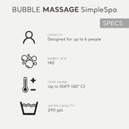 INTEX SimpleSpa Inflatable Hot Tub, 6 Person Jet Massage Spa with Built-in Pump and Cover - Portable Outdoor Tub with Bubble Jets for Home, Backyard, and Patio