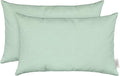 RSH DECOR: Sunbrella Lumbar Throw Pillows Set of 2 | 20" x 12" | Water and Fade-Resistant Performance Fabric | Outdoor Pillow Covers with Down-Alternative Inserts | Canvas Spa