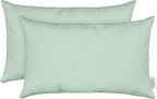 RSH DECOR: Sunbrella Lumbar Throw Pillows Set of 2 | 20" x 12" | Water and Fade-Resistant Performance Fabric | Outdoor Pillow Covers with Down-Alternative Inserts | Canvas Spa