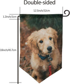 Custom Garden Flag Double Sides Personalized Garden Flags 12x18 Inch Customized Picture Logo Text Yard Flag Banner Signs for Outside Lawn Patio Garden Home Decorating Birthday Christmas Gift