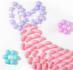GOGOSO Ball Pit Balls Stars Moon Shapes Plastic Pitballs for Toddler Play Tent Baby Photo Props Kids Pool Water Toys Kiddie Pool Party Decor,Pink+Green+Purple+Pearl White,100PCS
