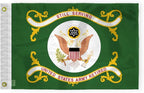 AGAS US Army Retired Boat Flag 12x18 inch - Printed 200 Denier Nylon - Double Stitched Edges Canvas Header Brass Grommets - Indoor/Outdoor United States Army Retired Boat Flag