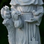 St Francis Garden Statues, Saint Francis of Assisi Catholic Christian Yard Decor Lawn Garden Patio, Outdoor Sculptures Art Decorations, Grey