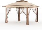 11x11 Pop Up Instant Gazebo Tent for Backyard, Pop Up Gazebo With Mosquito Netting, Outdoor Canopy Gazebos Waterproof With Portable Carrying Bag