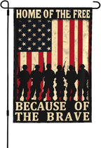 Veterans Day Garden Flag 4th of July Decorations Vertical Double Sided Outdoor Yard Flags 12.5x18 Inch Burlap Banners for House Lawn