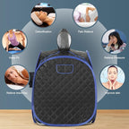 ZONEMEL Portable Steam Sauna, Full Body Home Sauna Spa, 1 Person or 2 Person Share Saunas, 2L Steam Generator with Remote Control (Black, L 33.5”x W 32.3”x H 41.7”)