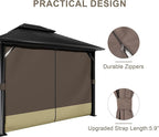 BPS 10' x 12' Gazebo Curtain Privacy 4-Panel Sidewall Outdoor Replacement Shade (Only Curtain)