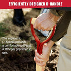 VNIMTI Spade Shovel for Digging, Heavy Duty Spade Shovel with Wooden D-Handle, Square Flat Shovel for Gardening and Edging, 45 Inches