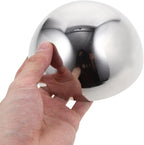 GANAZONO Gazing Balls Stainless Steel Garden Mirror Globes 10pcs Hollow Ball Reflective Shiny Half Sphere Floating Pond Balls Seamless Gazing Globes for Ornament Decorations