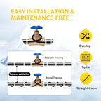 TDSF1 125ft Roof and Gutter Heat Tape, Self-Regulating, ETL Certified, for Effective Pipe and Roof Ice Prevention, 120V