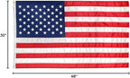 Super Tough 2.5ft x 4ft Nylon American Flag, Made in the USA, Embroidered Stars, Sewn Stripes