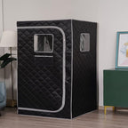 Smartmak Full Size Steam Sauna, One or Two Person Whole Body Large Space Home Spa, 4L Steamer Included- BlackGrey