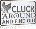Funny Chicken Gifts Chicken Tin Sign for Home Farm Chicken Coop Farmhouse Kitchen Garden Decor 8 X 12 Inch (3021)