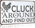 Funny Chicken Gifts Chicken Tin Sign for Home Farm Chicken Coop Farmhouse Kitchen Garden Decor 8 X 12 Inch (3021)