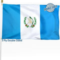 Guatemala Guatemalan Flag 3x5 ft Outdoor, Double Sided 3 Ply Heavy Duty Guatemala National Country Flag, 100% Quality Polyester Guatemalan Banner with Brass Grommets 4 Rows Stitches
