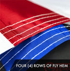 G128 Blue Lives Matter Flag | 2.5x4 Ft | ToughWeave Series Embroidered 210D Polyester | Duty and Honor Flag, Embroidered Design, Indoor/Outdoor, Vibrant Colors, Brass Grommets