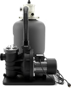 FibroPool Sand Filter Pump System For Above Ground Swimming Pools - Designed and Assembled in USA - Hose Adapters Included - High Efficiency - FSP Series (FSP16) Black