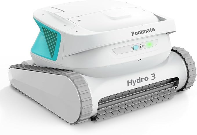 (2025 Upgraded) Cordless Robotic Pool Cleaner, Automatic Pool Vacuum for Inground and Above Ground Pools, Lasts 200 Mins, Floor/Wall/Waterline Cleaning, Dual Inlet, Waterline Technology, Self-Parking