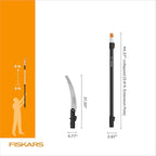 Fiskars XtendControl Extendable Tree Pruner (6 ft), Adjustable Branch Trimmer with 15" X1 Saw with Hand Saw Option, 3-6 ft Extension Pole, and Secure Locking System for Precision Cutting