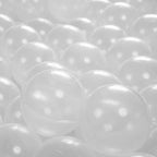 PlayMaty Clear Ball Pool Pit Balls - 100pcs Phthalate Free BPA Free Plastic Ocean Balls for Kids Fun Toys for Playhouse Play Tent Playpen Pool (Φ2.16)