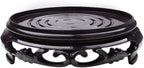 Hapivida Plant Stand, 3.7in Round Plant Riser Decorative Display Flower Holder Vase Rack Holder Planter Tray Oriental Style Furniture Indoor for Desktop Counter Room